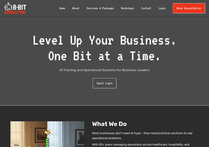 8-bit consulting website design