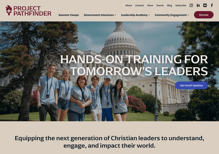 Project Pathfinder website design