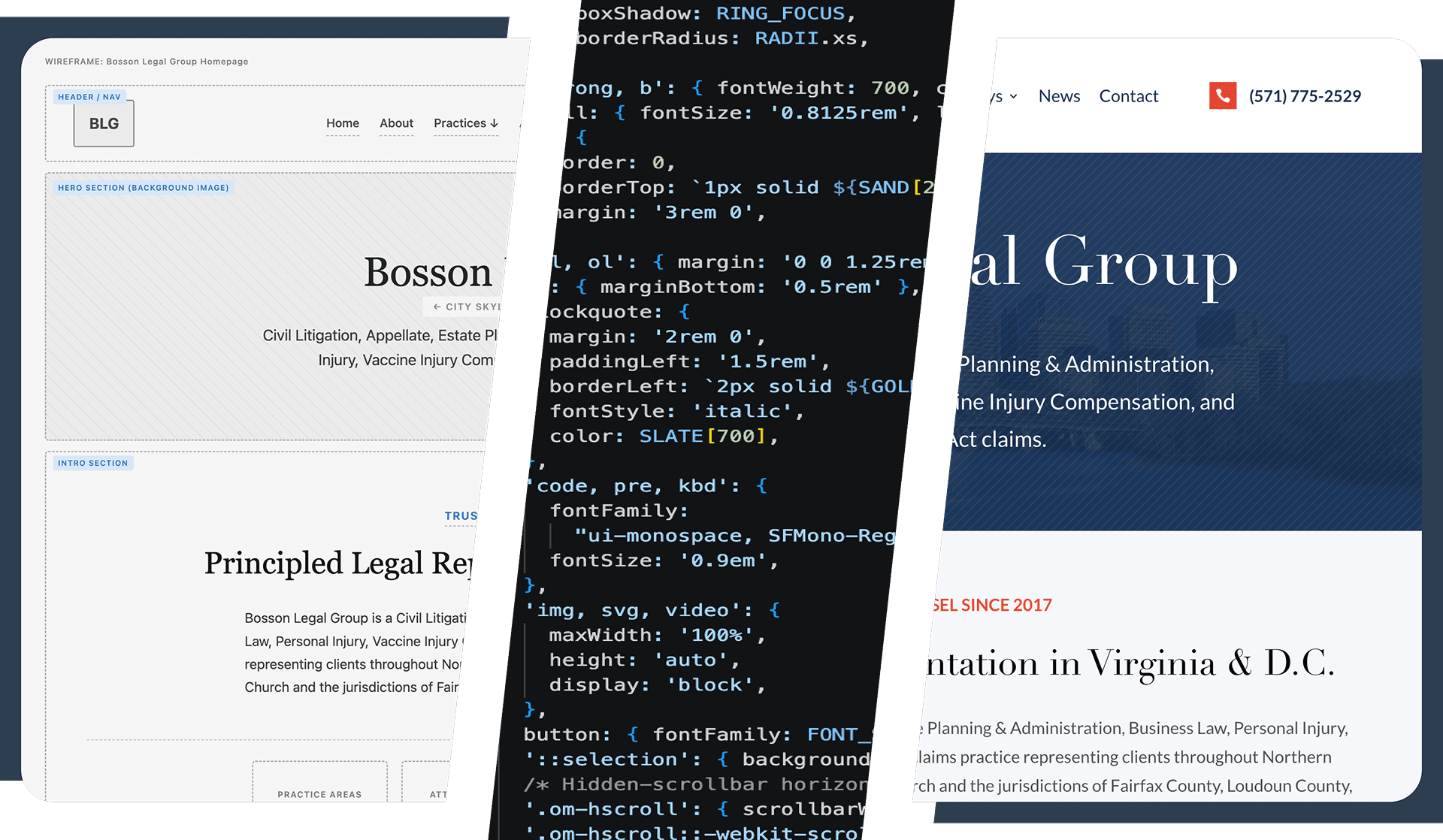 From design to code to a launched client website